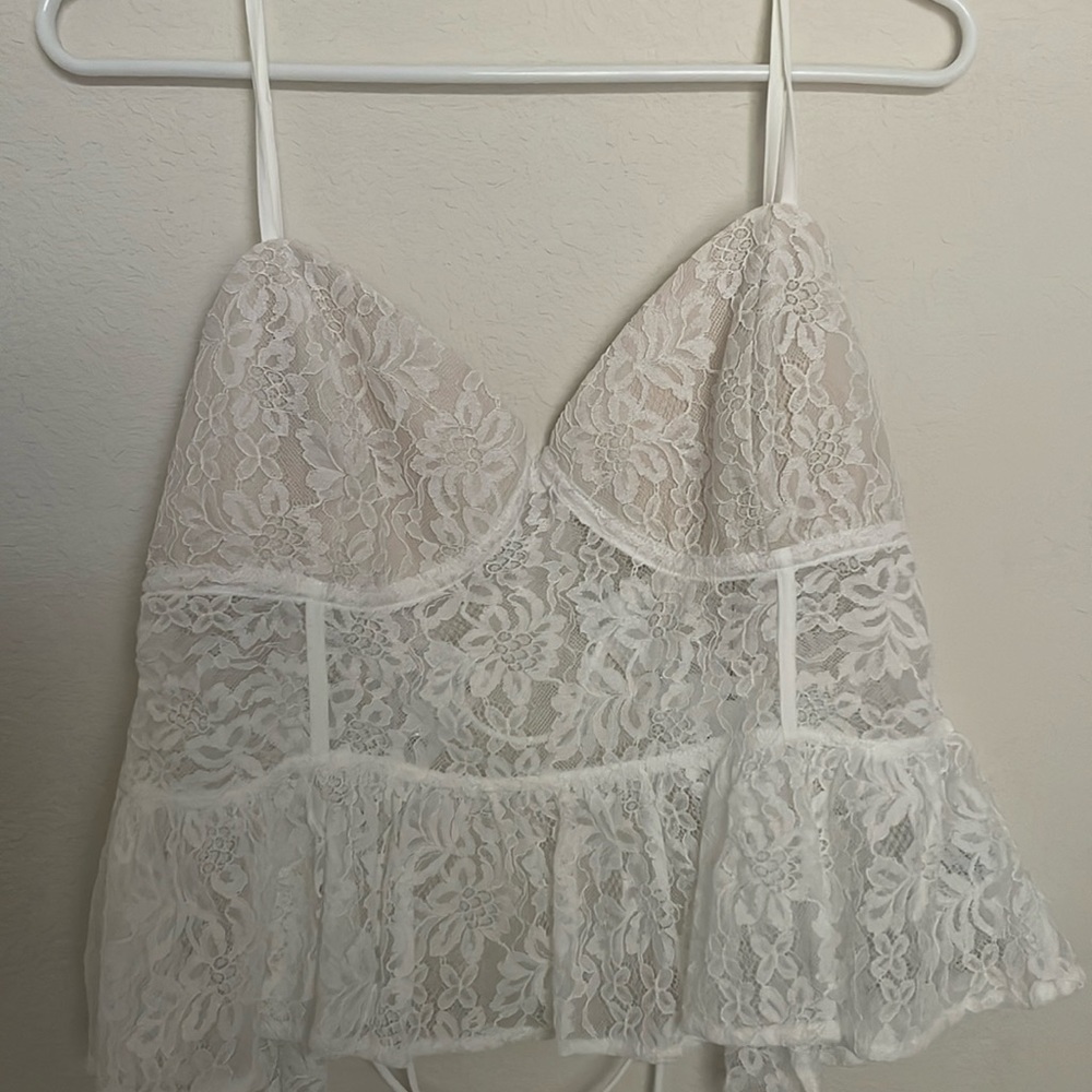 Lace bustier tank